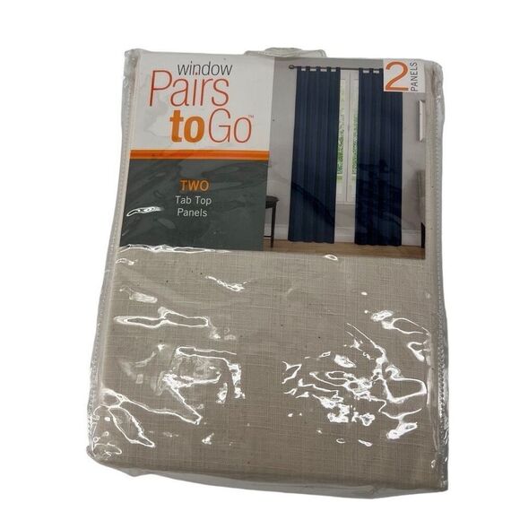 Pairs to Go Montana Natural Tab Top Panels 60”X95” - Picture 1 of 2